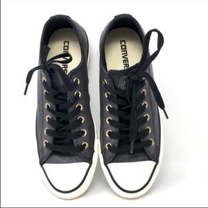 Converse All Star Gray Leather Sneakers W 7  M 5